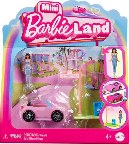 Set De Juguetes Barbie Mini Barbieland Doll Y Coche Converti