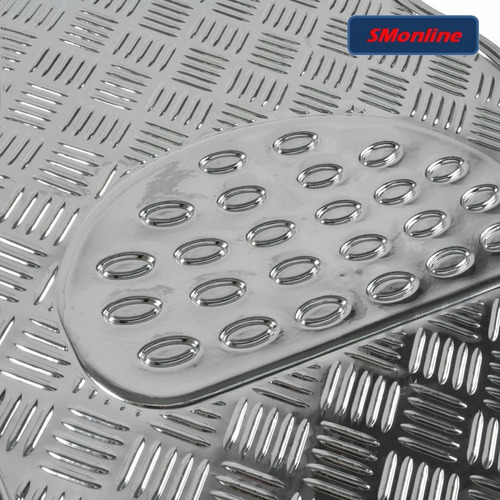 Imagen 4 de 8 de Cubre Alfombras Simil Aluminio Metalizada Tuning 4 Piezas