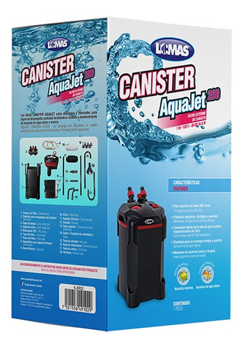 Filtro Canister Aquajet 200 Para 200 Litros Acuario Peces