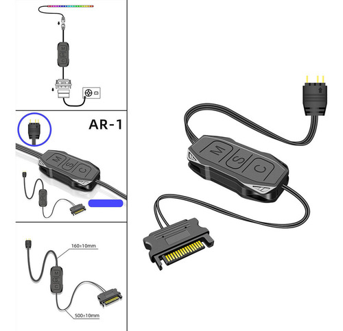 Nuevo Controlador Argb De 5v, Botón De 3 Pines, Fuente De