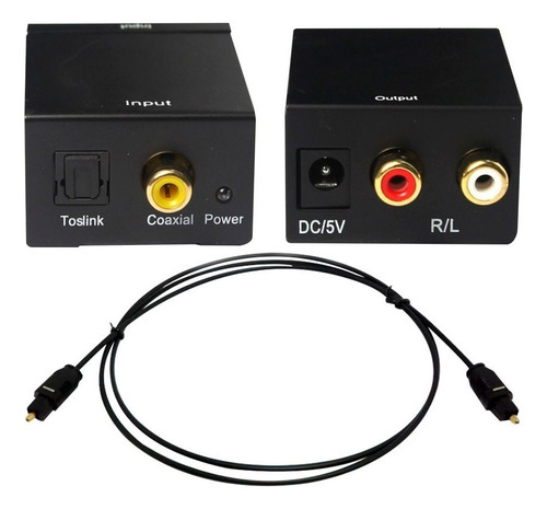 Convertidor Audio Digital A Analógico Coaxial Óptico Rca Aux