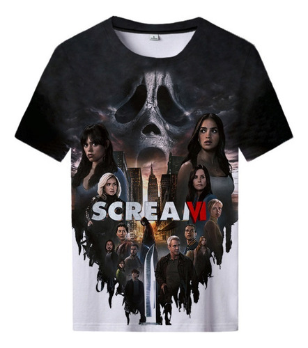 Scream 6 Playera De Manga Corta Estampada De Terror
