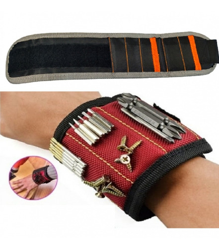 Imagen 1 de 1 de Pulsera Magnética Imán Sujeción Tornillos Clavos Herramienta