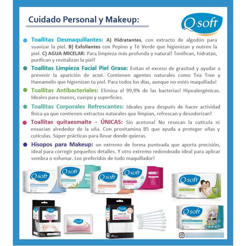 Imagen 7 de 7 de Toallitas Húmedas Premium Q-soft Aloe Vera (16 Paquetes)