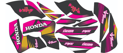 Calcos Honda Cb 190 Rosa Laminados