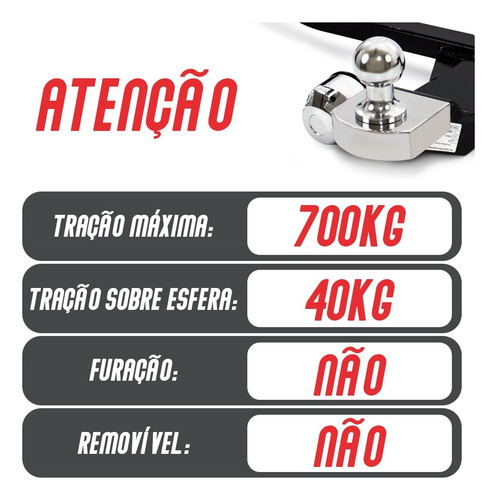 Engate Reboque Para Byd Mini Dolphin 2024 2025 Fixo Inmetro