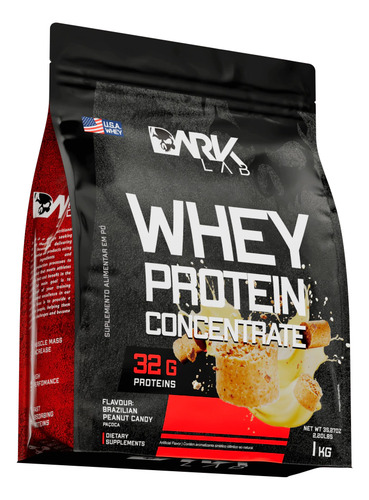 Whey Protein Concentrado 1kg Paçoca + Coqueteleira 700ml