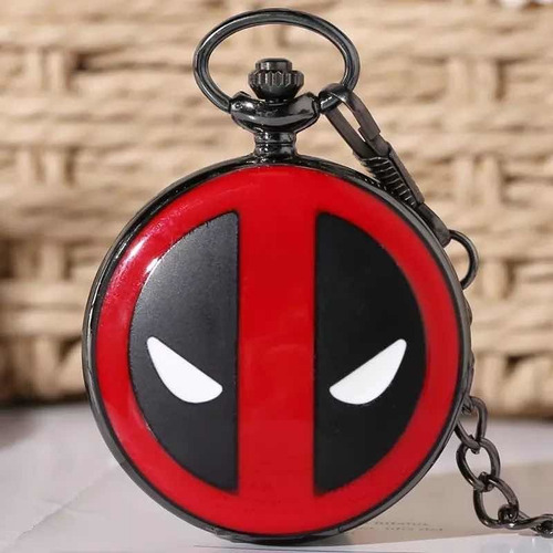 Reloj De Bolsillo Importado Deadpool Marvel