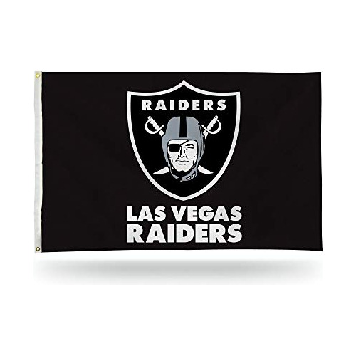 Nfl Vegas Raiders 3foot By 5foot Single Sided Banner Fl...