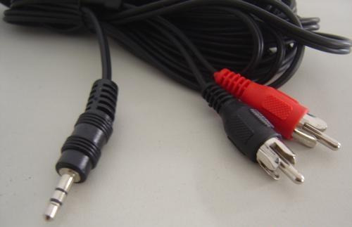 Cable Mini Plug 3.5 A 2 Rca  De 5 Metros (para Mp3 Mscompu10