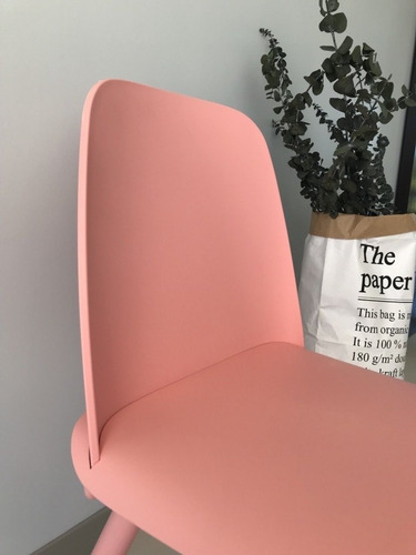Silla Rosa Nerd Nordico Escandinavo Juvenil Escritorio Nena