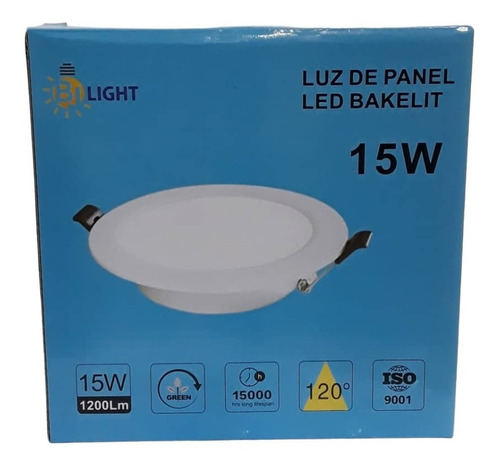 Lampara Led 15w Redonda Para Empotrar Marca Bj Light