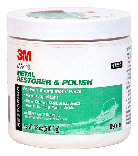 3m Marine Metal Restaurador De Metal Y Pulidor (pasta De 18 