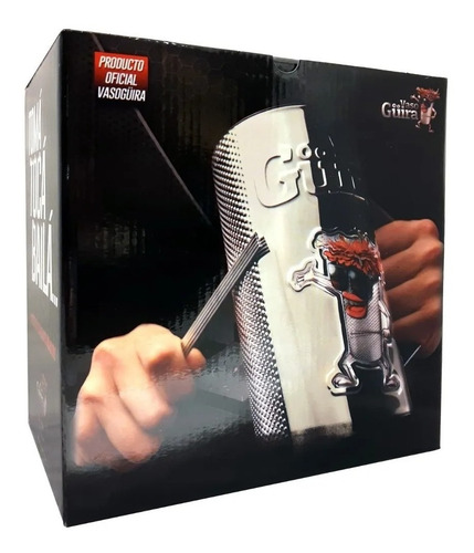 Vaso Guiro Fernet Branca Oficial Con Raspador Y Caja 3/4 Lts