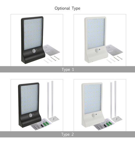 Tk Lámpara De Pared Led Con Energía Solar Y Sensor De