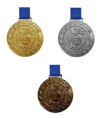 Kit Medalhas 45 Ouro+ 35 Prata+ 25 Bronze M43 Honraaomérito