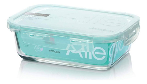 Contenedor Hermético Vidrio Rectangular De 1 Litro Allegra