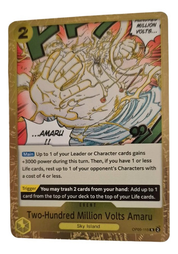 Amaru Carta One Piece Tcg Original+10 Cartas 