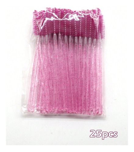 Pack 50 Cepillos De Pestañas Y Cejas Desechables Rosados Set