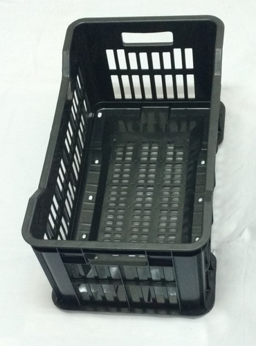 Cajon Torito Pack X 5 - Reforzado Apilable Usos Varios Negro
