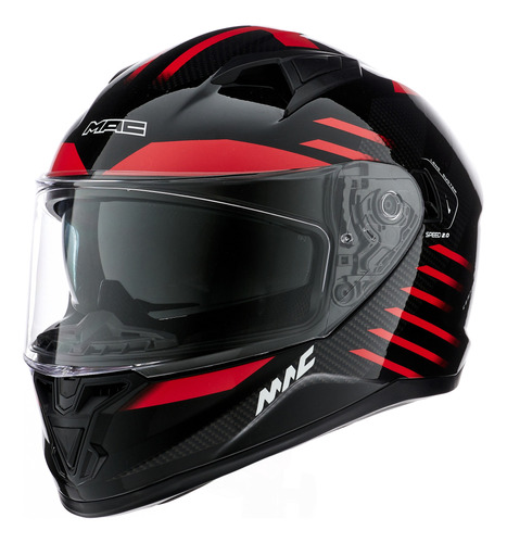 Casco Para Moto Speed 2.0 Gripper Negro Rojo - En Teo Motos