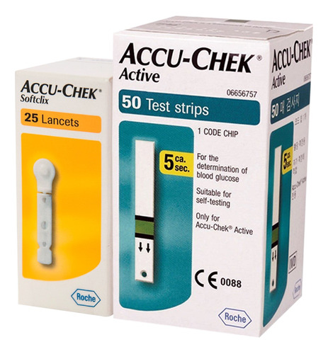 50 Tiras Reactivas Active + 25 Lancetas Softclix Gratis