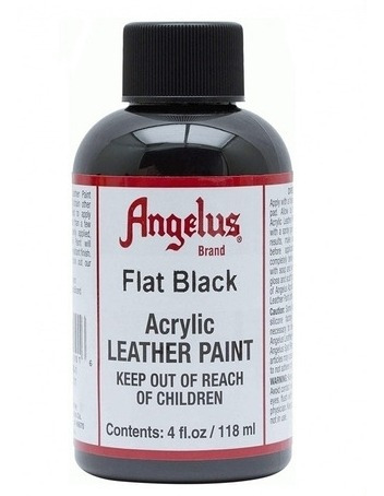 Pintura Angelus De 4oz Negro Mate Para Cuero, Vinil Y Más