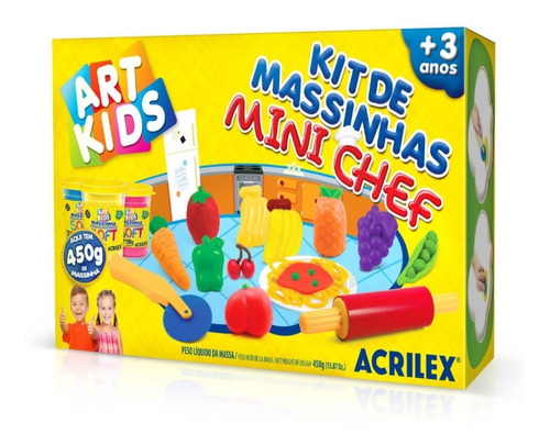 Art Kids 40008 Mini Chef Juego Masa Pote Cortador Acrilex 