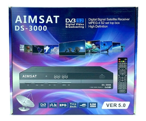 Receptor Satelital Full Hd Fta Aimsat Ds-3000 Versión 5.0