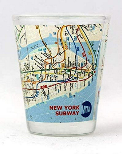 Mapa Del Metro De La Ciudad De Nueva York Vaso De Chupito Ct