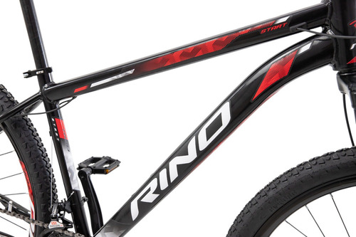 Bicicleta Aro 29 Alumínio 24v Rino Start Mtb Disco Suspensão Cor Preto/vermelho Tamanho Do Quadro 21