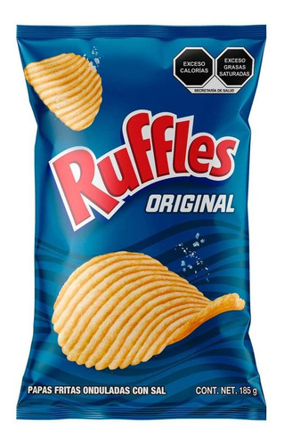 Papas Sabritas Ruffles Sal Originales 185g