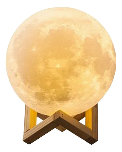 Lámpara De Luna De 8 Cm, Luz Led Nocturna 3d, Control Táctil