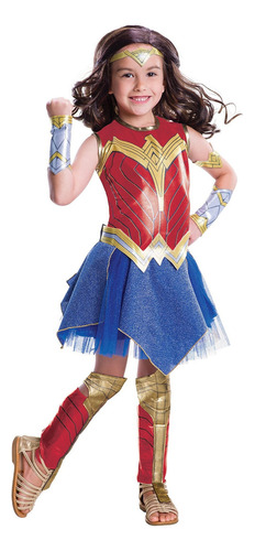 Disfraz Deluxe De Wonder Woman Movie Para Niño, Grande