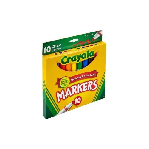 Canetas De Colorir Crayola 10 Cores - Importado Eua