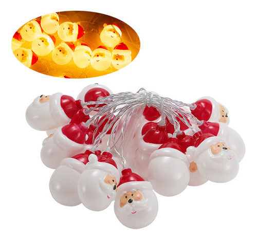 Guirnalda De 40 Luces Led Decorativas De Papá Noel De 6 Metr