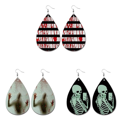 Juego 3 6 Pares Aretes Sintetica Halloween Para Mujer Aretes