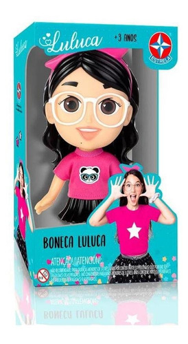 Boneca Luluca 20cm Em Vinil Com Roupinha Fashion E Decorada