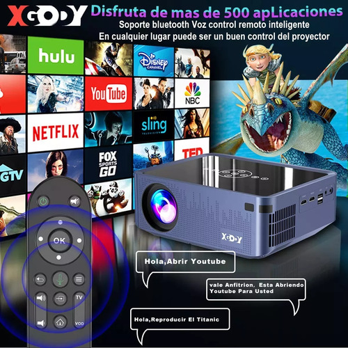 Proyector Profesional Xgody 8k Android Wifi Full Hd 12000 Lm