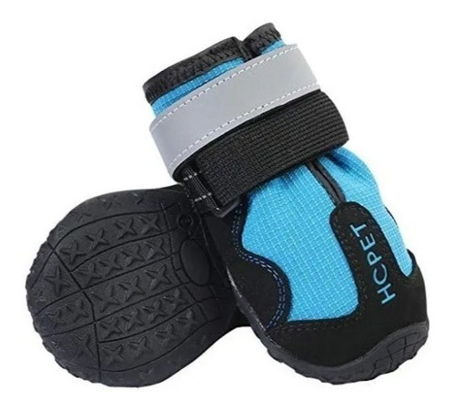 Zapatos Perro Impermeable Talla 6 Celeste Suela De Goma