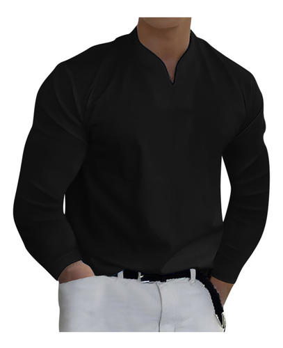 Camisa Casual A La Moda Para Hombre En Forma De J, Color Lis