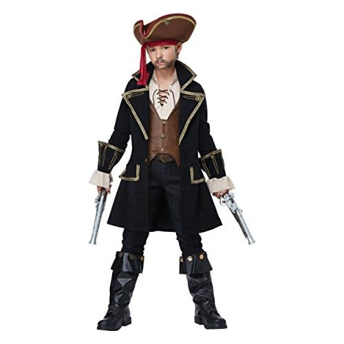 Disfraz De Capitán Pirata Deluxe Niños