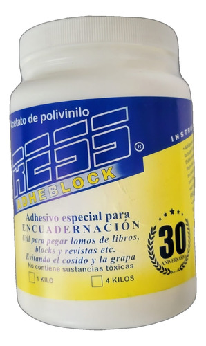 Pegamento Para Encuadernación 1 Lt Pega Blocks Rojo Blanco