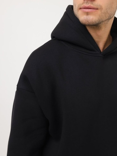 Buzo Rustico Hoodie Liso Hombre