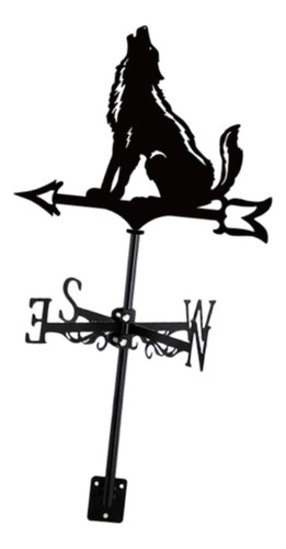 Estatuilla De Aullando De Metal, Veleta De Viento,