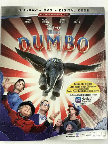 Blu-ray + Dvd Dumbo (2019) De Tim Burton