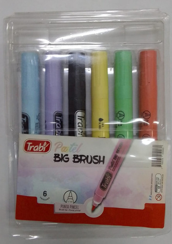 Pack 6 Marcadores Punta Pincel Big Brush Classic Trabi Full