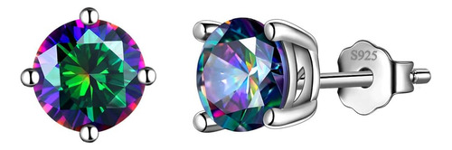 Aurora Tears Mystic-topaz Rainbow Studs Pendientes Hombres 9