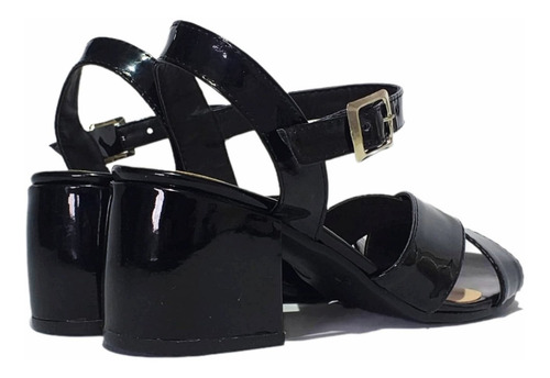 Imagen 2 de 4 de Sandalias Alma Charol Black