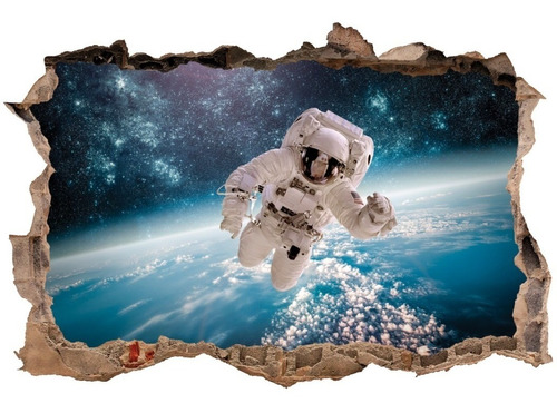 Vinilo Decorativo Para Pared  Astronauta 50 X 75